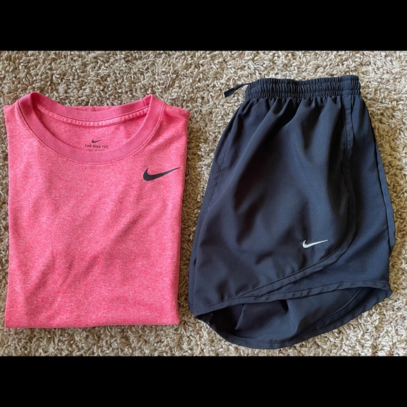 Nike Dri fit tee & athletic shorts